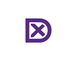 Fototapeta premium DX XD logo design vector template