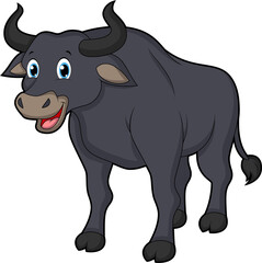 cute smiling buffalo