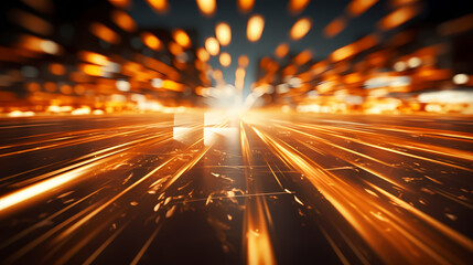 Glowing road speed lines, neon speed abstract background