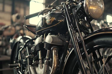 Fototapete Fahrrad Vintage motorcycle