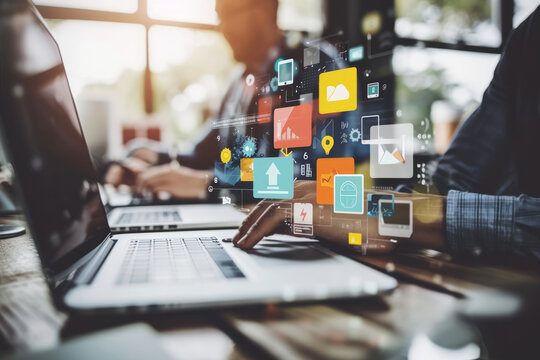 Digital Marketing Media Technology Graphic Concept