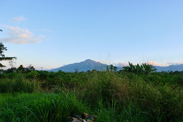 A View of Mount Salak in the Waning Light