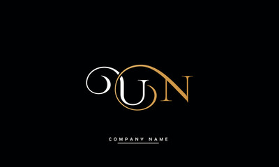NU, UN, N, U Alphabets Letters Logo Monogram
