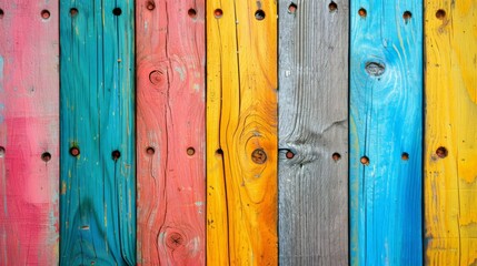 Bright and colorful wooden texture with a playful and funky design background