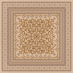 slamic seamless pattern. Repeating gold arabesque background. Repeated morocco golden motif for design prints. Repeat arabian texture. Arab ornate girih patern. Ornament stars. Vector illustration