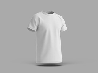 Side White Blank T-Shirt Jersey 3D Render Mockup