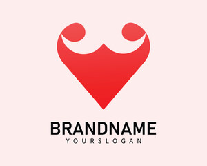 vector love icon logo design