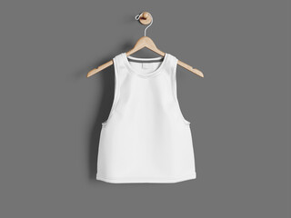 Front View Womens Sleeveless Sport T-Shirt With Hanger
