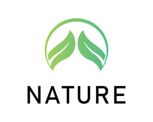 Nature leaf logo design vector template 