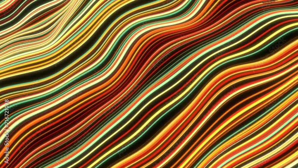 Wall mural Colorful wavy lines abstract background