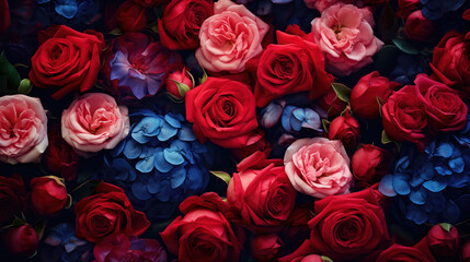Naklejka premium pink inspired flower wallpaper design, wedding style