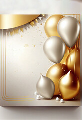 Silver and Gold Birthday Background