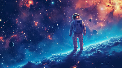 Obraz premium an astronaut in outer space