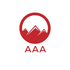 AAA Letter logo design template vector. AAA Business abstract connection vector logo. AAA icon circle logotype.
