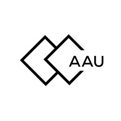 AAU Letter logo design template vector. AAU Business abstract connection vector logo. AAU icon circle logotype.
