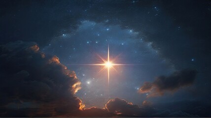 A beautiful shining star in the sky generative ai