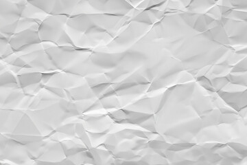 Creased white paper background. Wrinkled blank sheet texture