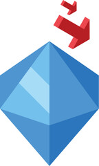 Diamond market economy icon isometric vector. Currency market. Movement economic