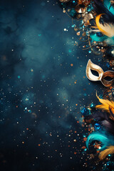 carnival mask and stars