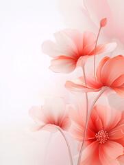 Pastel pink abstract floral background
