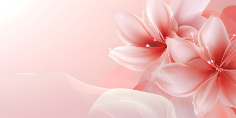 Pastel pink abstract floral background