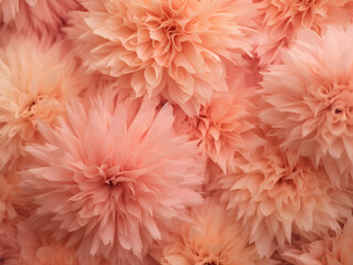 Abstract floral background with soft peach fuzz color flowers