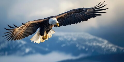 Eagle flying above the sky