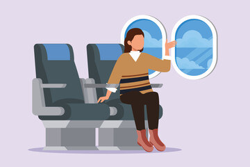 Journey or trip concept. Colored flat vector illustration isolated.