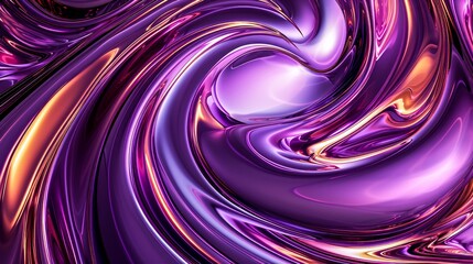 A mesmerizing display of vibrant color and intricate patterns, this abstract fractal art captures the essence of a swirling purple vortex, evoking feelings of wonder and psychedelic fascination - obrazy, fototapety, plakaty
