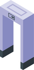 Airport radar gate icon isometric vector. Cabin travel sanitize. Normal sanitary