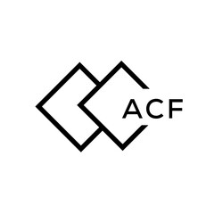 ACF Letter logo design template vector. ACF Business abstract connection vector logo. ACF icon circle logotype.
