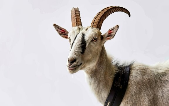 etawa goat on a white background