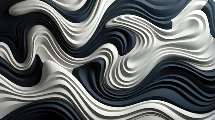 Sierkussen Wavy black background texture © CreatieveART