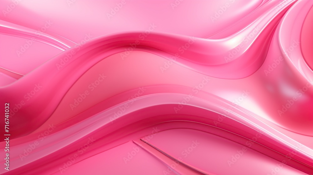Aufkleber liquid neon pink wave modern trendy holographic background. fluid color texture abstract backdrop. c