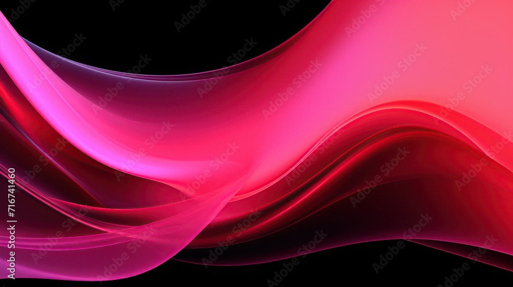 Poster liquid neon pink wave modern trendy holographic background. fluid color texture abstract backdrop. c