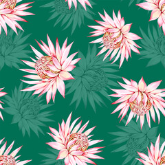 Scattered tropical floral pattern with shadows in the background is suitable for summer factory print fabric
