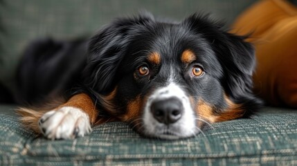 black and white dog