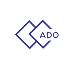 ADO Letter logo design template vector. ADO Business abstract connection vector logo. ADO icon circle logotype.
