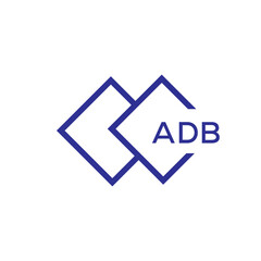 ADB Letter logo design template vector. ADB Business abstract connection vector logo. ADB icon circle logotype.
