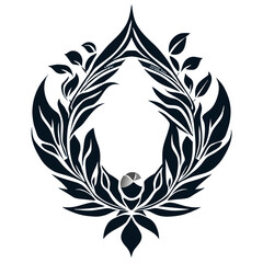 Laurel wreath. Vector illustration of a laurel wreath. Generative AI