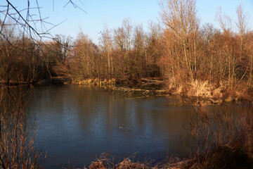 Landscape in the Zugwiesen Area near Ludwigsburg, Germany.
