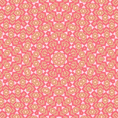 Contemporary geometric seamless ornament vector composition. Exotic linen