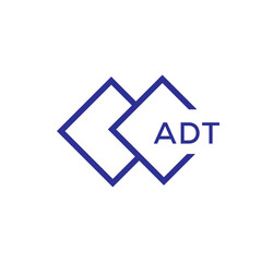 ADT Letter logo design template vector. ADT Business abstract connection vector logo. ADT icon circle logotype.
