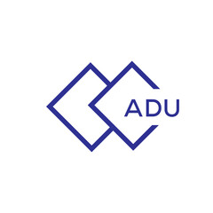 ADU Letter logo design template vector. ADU Business abstract connection vector logo. ADU icon circle logotype.
