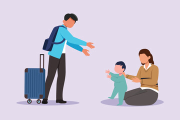 Fototapeta premium You Have Arrived concept. Colored flat vector illustration isolated.