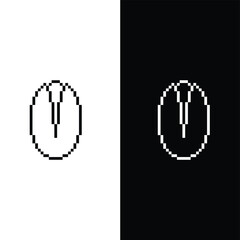 pixel Pistachio icon.  Vector pixel art Pistachio nut 8 bit for game company logo template  - obrazy, fototapety, plakaty