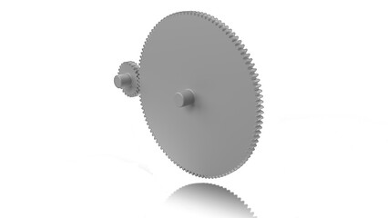 External spur gear rotor illustration showing a single stage single gearset - obrazy, fototapety, plakaty