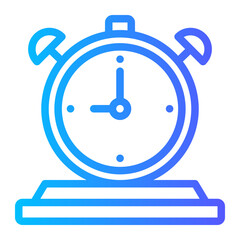 alarm clock gradient icon