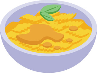 Sesame tahini food icon isometric vector. Seed cream. Culinary dish