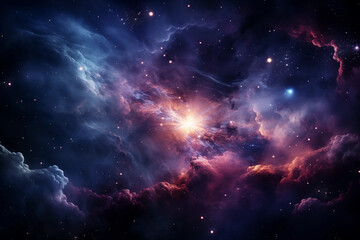 Fototapeta premium abstract deep space image with stars and clouds_1